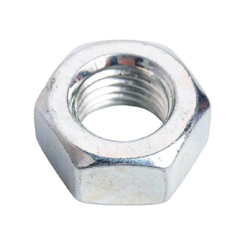 Carbon steel hexagonal nut stamped three-point fastener external hexagonal nut nut 4.8 grade locking screw