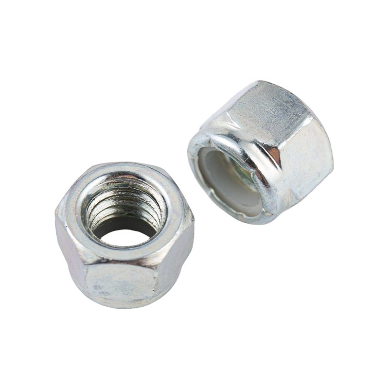 Carbon steel nylon anti-loosening and anti-slip self-locking locking hexagon nut