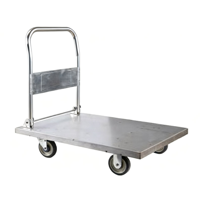 Heavy-duty steel trolley, cargo trolley, transporter, household flatbed trolley, portable trailer, folding small trolley, hand-pulled trolley